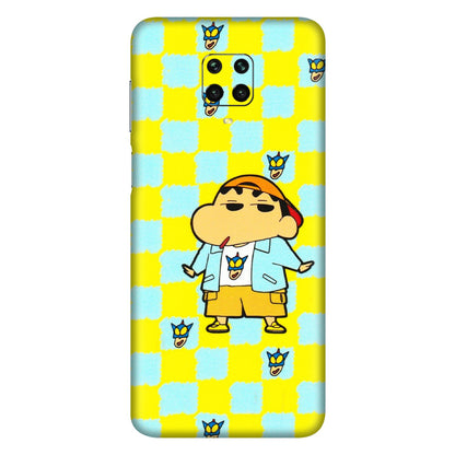 Xiaomi Redmi Phone Skins (All Models) - Yellow Blue Shinchan Cute - 3D Embossed Finish (L-221) Redmi Note 9 Pro Max