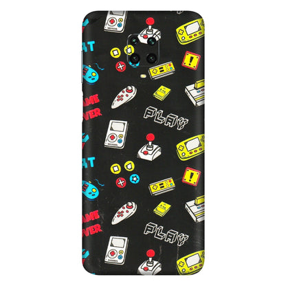 Xiaomi Redmi Phone Skins (All Models) - Gaming Doodles - 3D Embossed Finish (L-224) Redmi Note 9 Pro Max