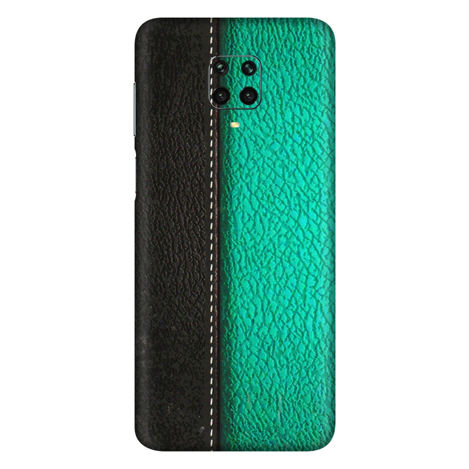 Xiaomi Redmi Phone Skins (All Models) - Black Green Dual  Leather Stich - 3D Embossed Finish (L-233) Redmi Note 9 Pro Max