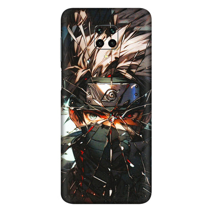 Xiaomi Redmi Phone Skins (All Models) - Kakashi Shattered Glass Effect - 3D Embossed Finish (L-237) Redmi Note 9 Pro Max
