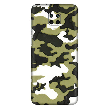 Xiaomi Redmi Phone Skins (All Models) - Camouflages White And Green - 3D Embossed Finish (L-243) Redmi Note 9 Pro Max