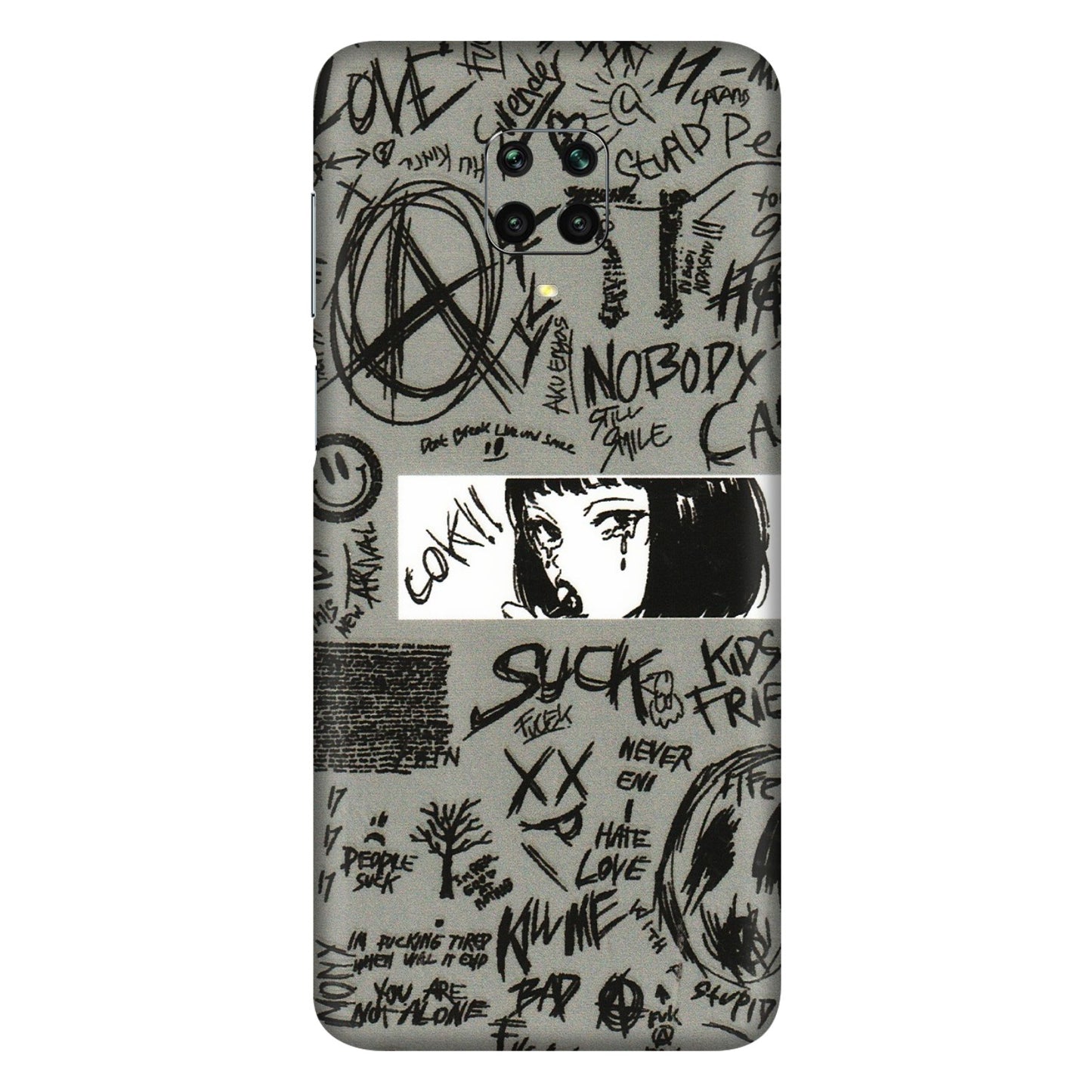 Xiaomi Redmi Phone Skins (All Models) - Never Have Love Anime - 3D Embossed Finish (L-260) Redmi Note 9 Pro Max