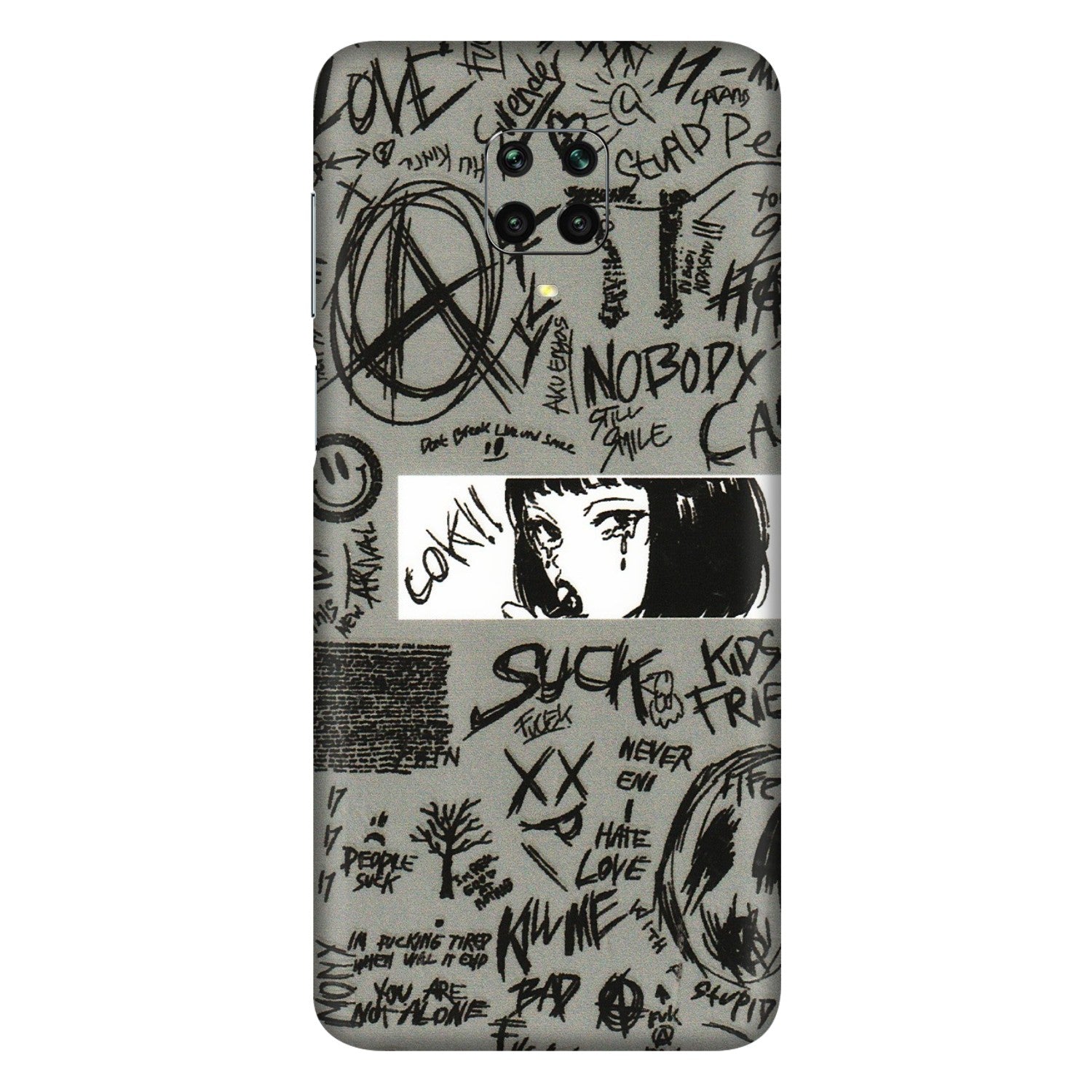 Xiaomi Redmi Phone Skins (All Models) - Never Have Love Anime - 3D Embossed Finish (L-260) Redmi Note 9 Pro Max