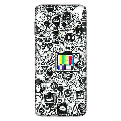 Xiaomi Redmi Phone Skins (All Models) - Doodles Positive Art - 3D Embossed Finish (L-263) Redmi Note 9 Pro Max