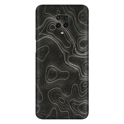Xiaomi Redmi Phone Skins (All Models) - Abstract White Line Map - 3D Embossed Finish (L-269) Redmi Note 9 Pro Max
