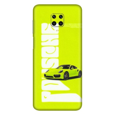 Xiaomi Redmi Phone Skins (All Models) - Lime Green Porche - 3D Embossed Finish (L-30) Redmi Note 9 Pro Max
