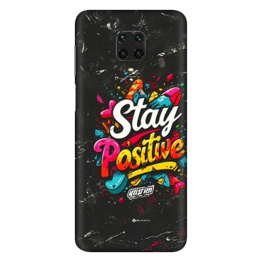 Xiaomi Redmi Phone Skins (All Models) - Stay Positive Black - 3D Embossed Finish (L-31) Redmi Note 9 Pro Max