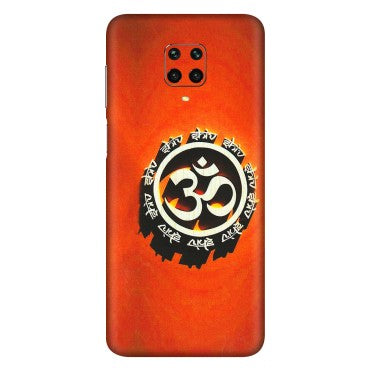 Xiaomi Redmi Phone Skins (All Models) - Aum Shiv Orange - 3D Embossed Finish (L-32) Redmi Note 9 Pro Max