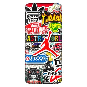 Xiaomi Redmi Phone Skins (All Models) - Multi Brands Sticker Graffiti - 3D Embossed Finish (L-37) Redmi Note 9 Pro Max