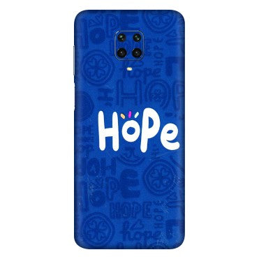Xiaomi Redmi Phone Skins (All Models) - Hope Doodles Blue - 3D Embossed Finish (L-43) Redmi Note 9 Pro Max