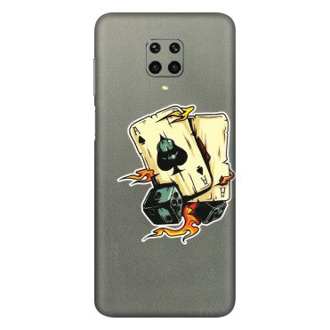 Xiaomi Redmi Phone Skins (All Models) - Grey Cards Of Ace - 3D Embossed Finish (L-77) Redmi Note 9 Pro Max