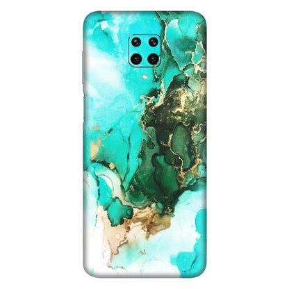Xiaomi Redmi Phone Skins (All Models) - The Blue Gold Marble - Matte Finish (M-124) Redmi Note 9 Pro Max