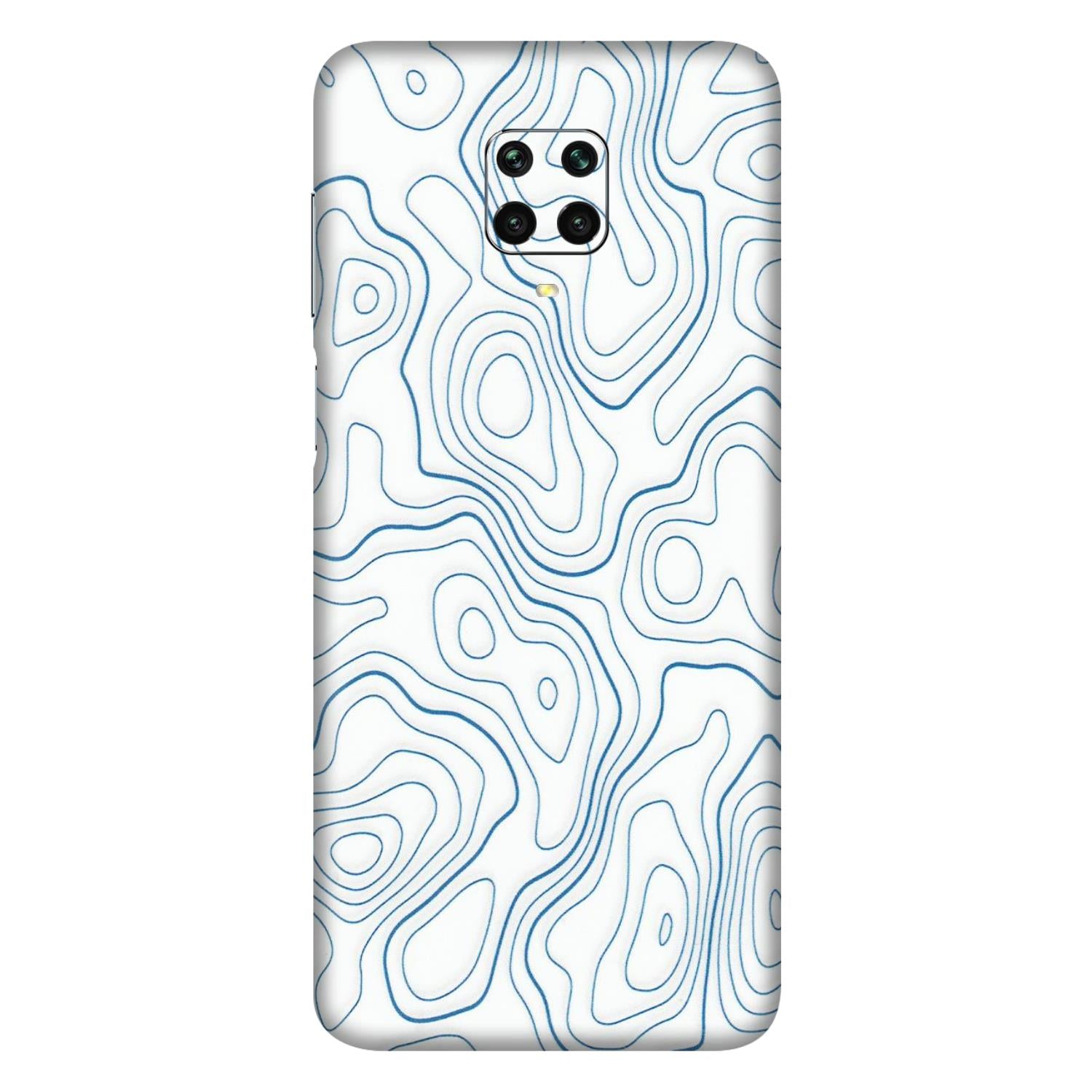 Xiaomi Redmi Phone Skins (All Models) - Blue And White Swirls - Matte Finish (M-139) Redmi Note 9 Pro Max