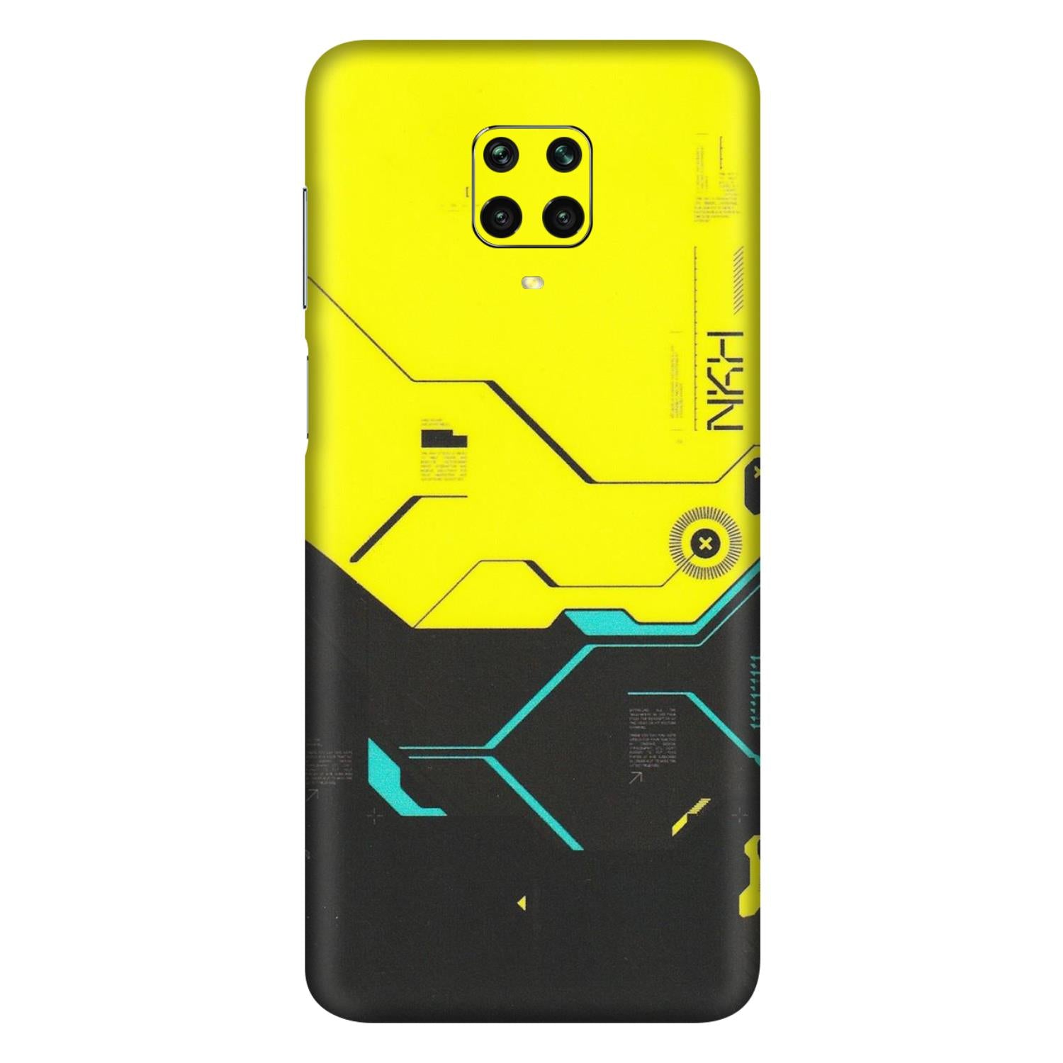 Xiaomi Redmi Phone Skins (All Models) - Black Yellow Technica - Matte Finish (M-53) Redmi Note 9 Pro Max