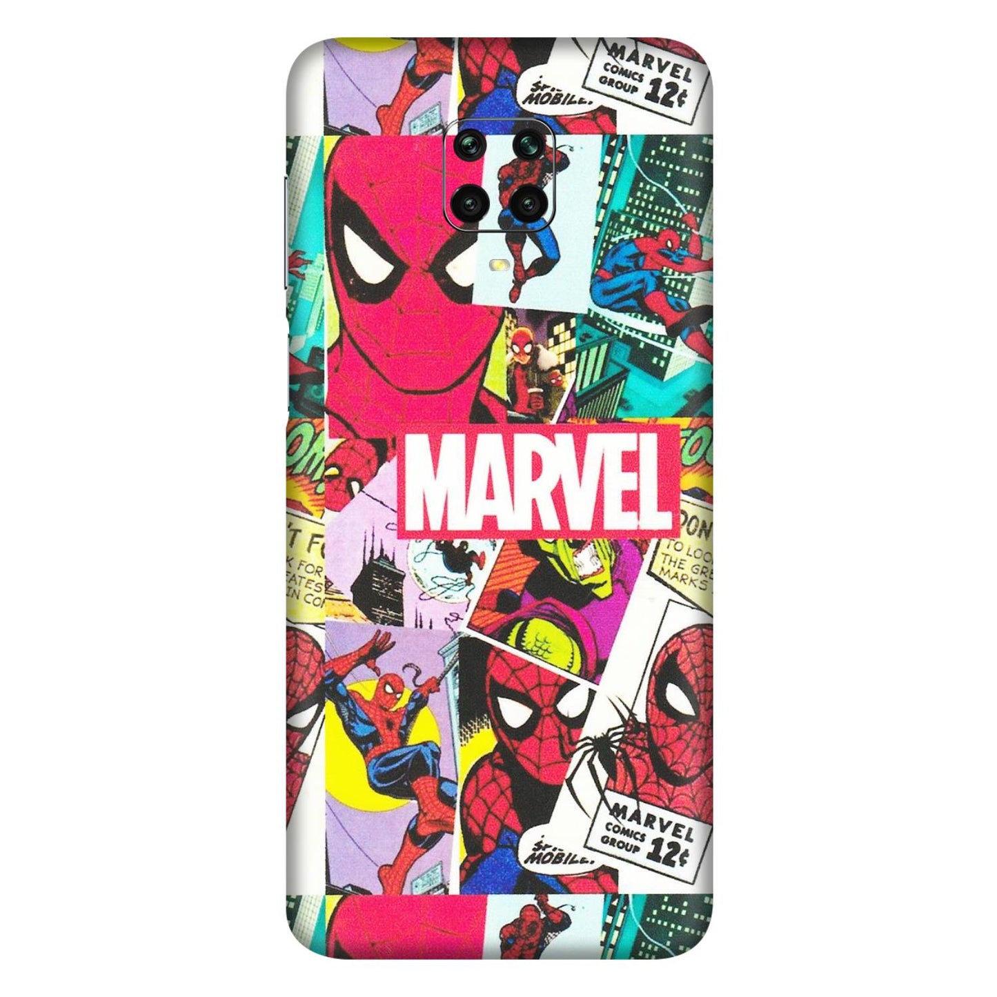 Xiaomi Redmi Phone Skins (All Models) - Marvel Comic Spiderman Grafitti - Matte Finish (M-72) Redmi Note 9 Pro Max