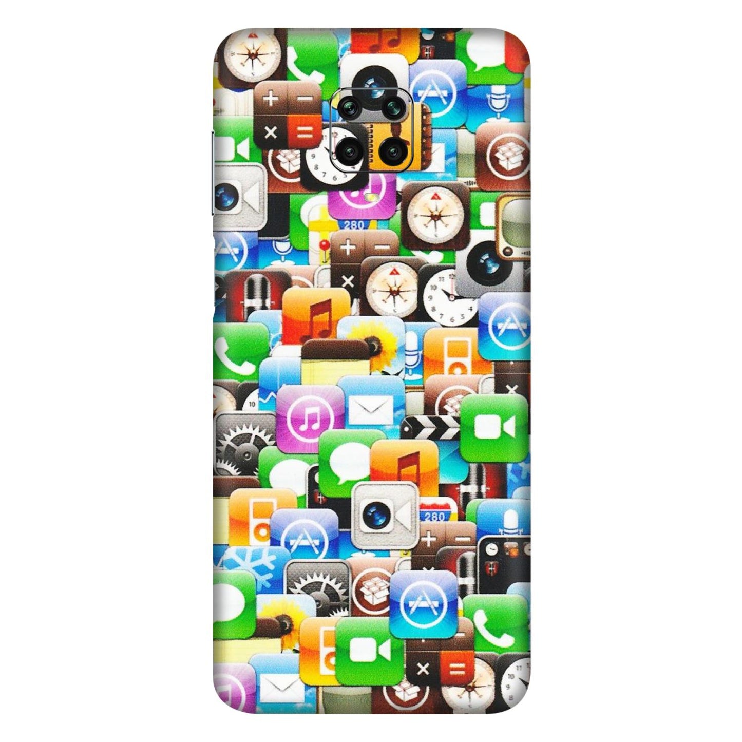 Xiaomi Redmi Phone Skins (All Models) - All Apple Icons - Matte Finish (M-93) Redmi Note 9 Pro Max