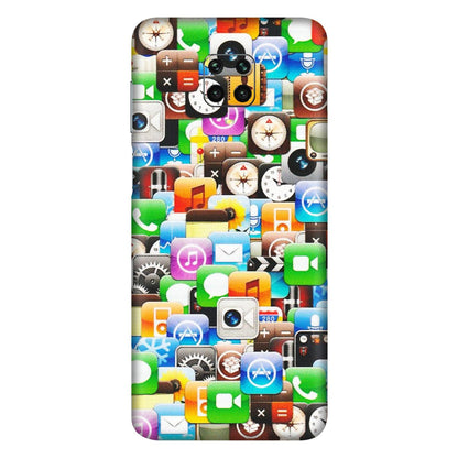 Xiaomi Redmi Phone Skins (All Models) - All Apple Icons - Matte Finish (M-93) Redmi Note 9 Pro Max