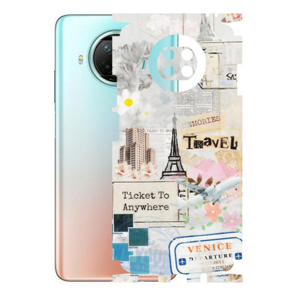 Xiaomi Redmi Phone Skins (All Models) - Travel Memories - Transparent Finish (T-09) Redmi Note 9 Pro