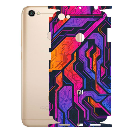Xiaomi Redmi Phone Skins (All Models) - Tech Circuits Futuristic - 3D Embossed Finish (L-07) Redmi Y1