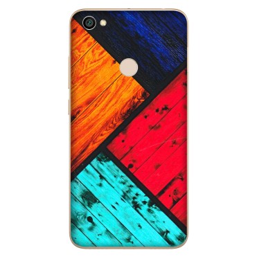 Xiaomi Redmi Phone Skins (All Models) - Colourful Wood Panels Abstract - 3D Embossed Finish (L-09) Redmi Y1
