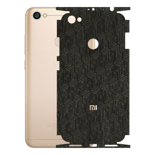 Xiaomi Redmi Phone Skins (All Models) - Black Abstract Pattern - 3D Embossed Finish (L-117) Redmi Y1