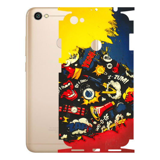 Xiaomi Redmi Phone Skins (All Models) - Pacific Doodle Art - 3D Embossed Finish (L-120) Redmi Y1