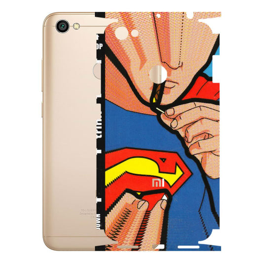 Xiaomi Redmi Phone Skins (All Models) - Superman Sutta - 3D Embossed Finish (L-130) Redmi Y1