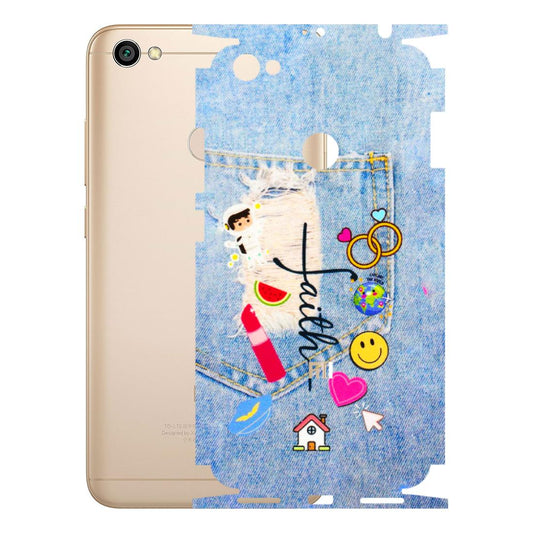 Xiaomi Redmi Phone Skins (All Models) - Denim Jeans Pocket - 3D Embossed Finish (L-134) Redmi Y1