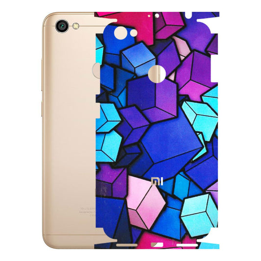 Xiaomi Redmi Phone Skins (All Models) - Cube Doodle - 3D Embossed Finish (L-141) Redmi Y1