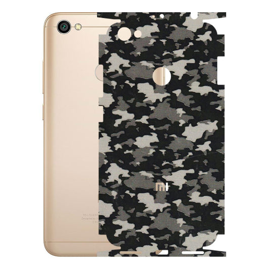 Xiaomi Redmi Phone Skins (All Models) - Black/Grey Camoflaunge - 3D Embossed Finish (L-142) Redmi Y1