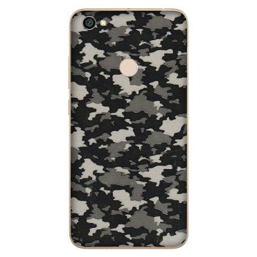 Xiaomi Redmi Phone Skins (All Models) - Black/Grey Camoflaunge - 3D Embossed Finish (L-142) Redmi Y1