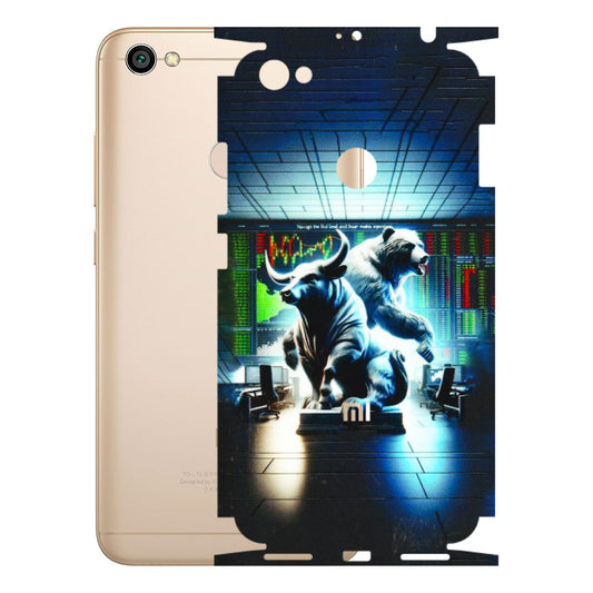 Xiaomi Redmi Phone Skins (All Models) - Stock Market Sensex Bear vs Bulls - 3D Embossed Finish (L-15) Redmi Y1