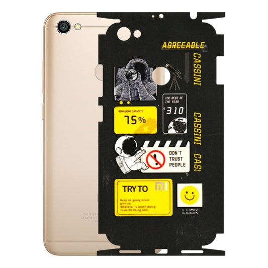Xiaomi Redmi Phone Skins (All Models) - Black Cassini - 3D Embossed Finish (L-161) Redmi Y1