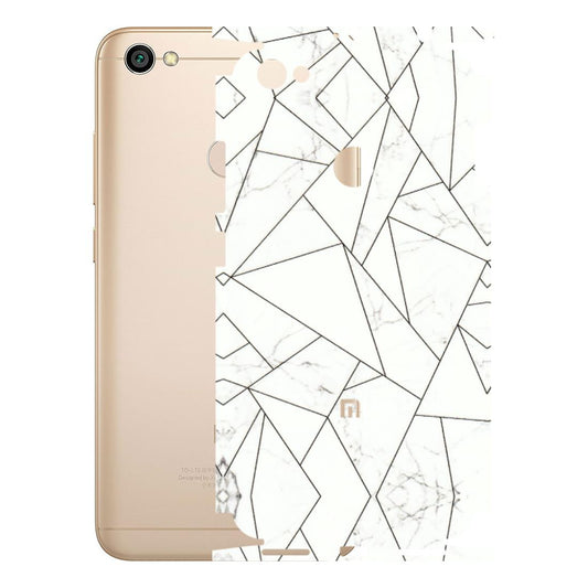 Xiaomi Redmi Phone Skins (All Models) - Luxury White Marble Effect - 3D Embossed Finish (L-168) Redmi Y1