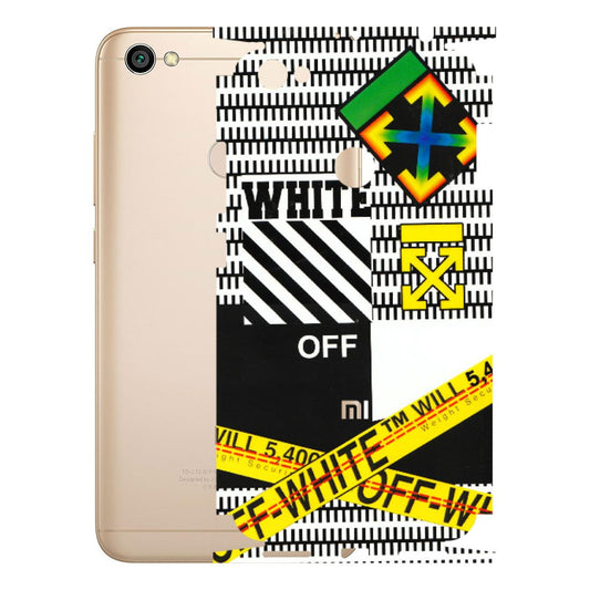 Xiaomi Redmi Phone Skins (All Models) - White Off Abstract - 3D Embossed Finish (L-172) Redmi Y1