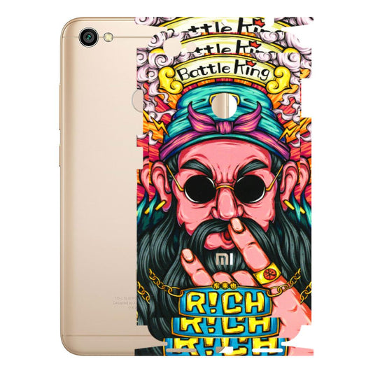 Xiaomi Redmi Phone Skins (All Models) - Battle King Dude Face - 3D Embossed Finish (L-178) Redmi Y1