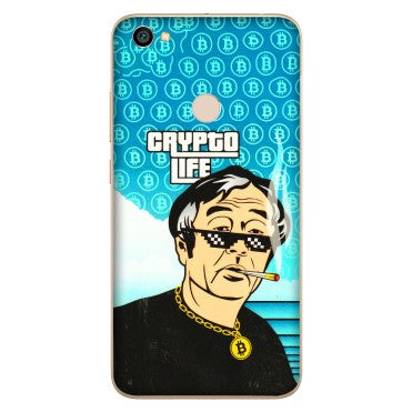 Xiaomi Redmi Phone Skins (All Models) - Crypto Thug Life - 3D Embossed Finish (L-179) Redmi Y1