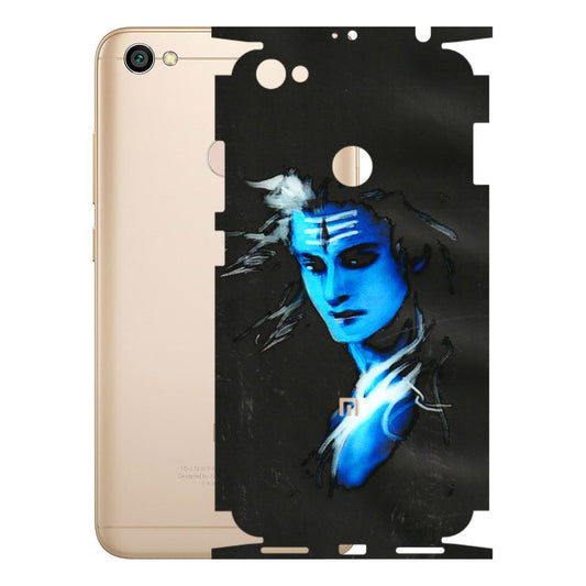 Xiaomi Redmi Phone Skins (All Models) - Har Har Mahadev Blue/Black - 3D Embossed Finish (L-185) Redmi Y1