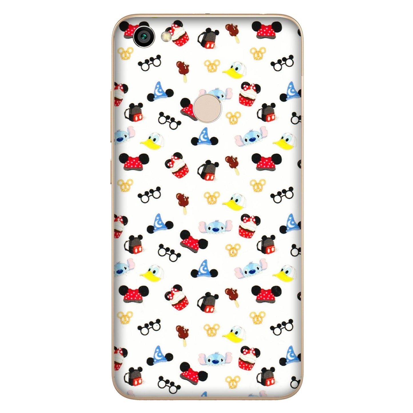 Xiaomi Redmi Phone Skins (All Models) - Minnie Mouse & Donald Doodles s - 3D Embossed Finish (L-194) Redmi Y1