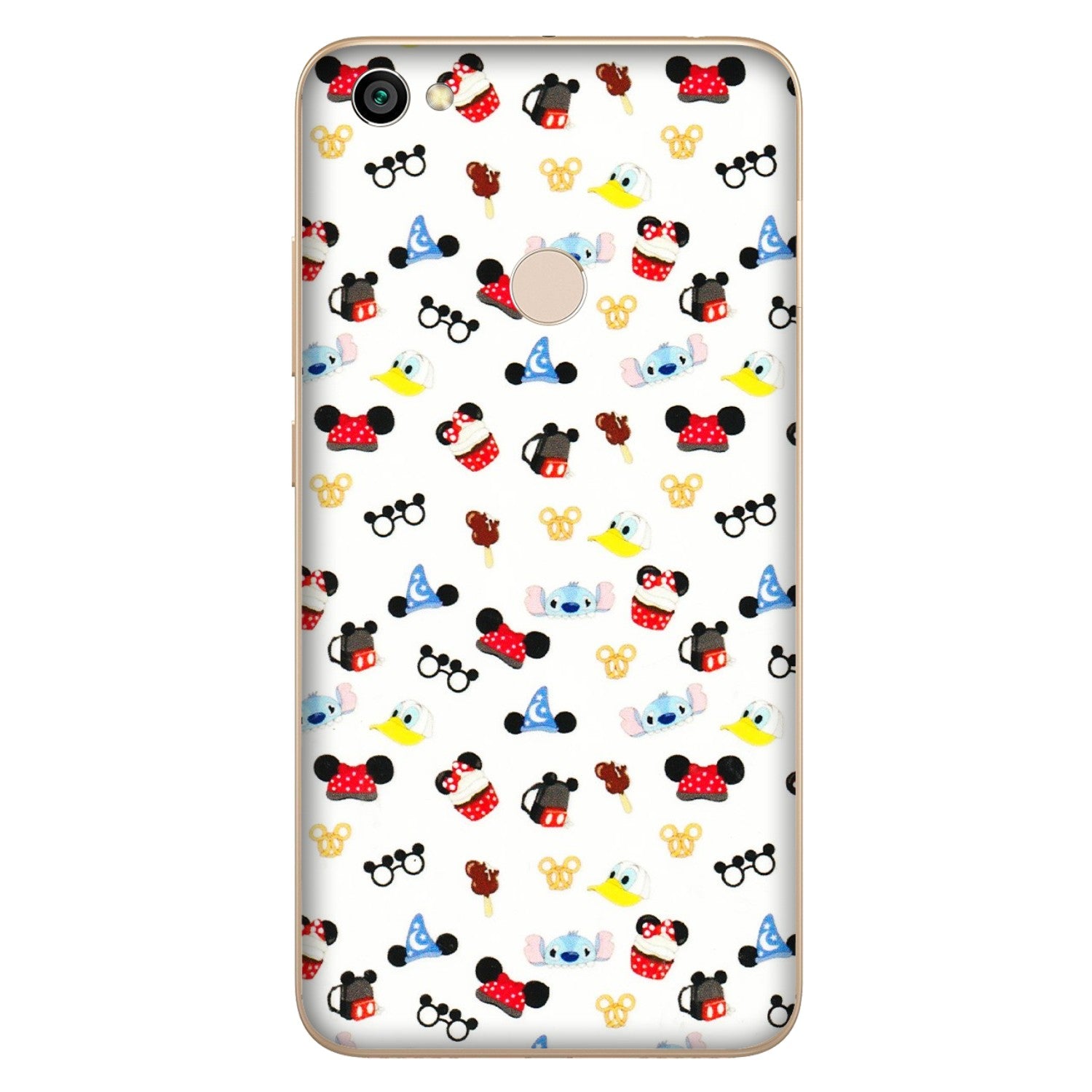 Xiaomi Redmi Phone Skins (All Models) - Minnie Mouse & Donald Doodles s - 3D Embossed Finish (L-194) Redmi Y1