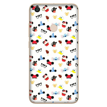 Xiaomi Redmi Phone Skins (All Models) - Minnie Mouse & Donald Doodles s - 3D Embossed Finish (L-194) Redmi Y1