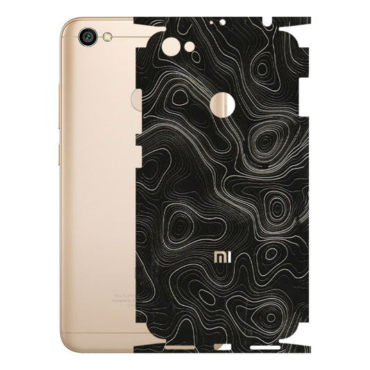 Xiaomi Redmi Phone Skins (All Models) - Black Swirl - 3D Embossed Finish (L-196) Redmi Y1