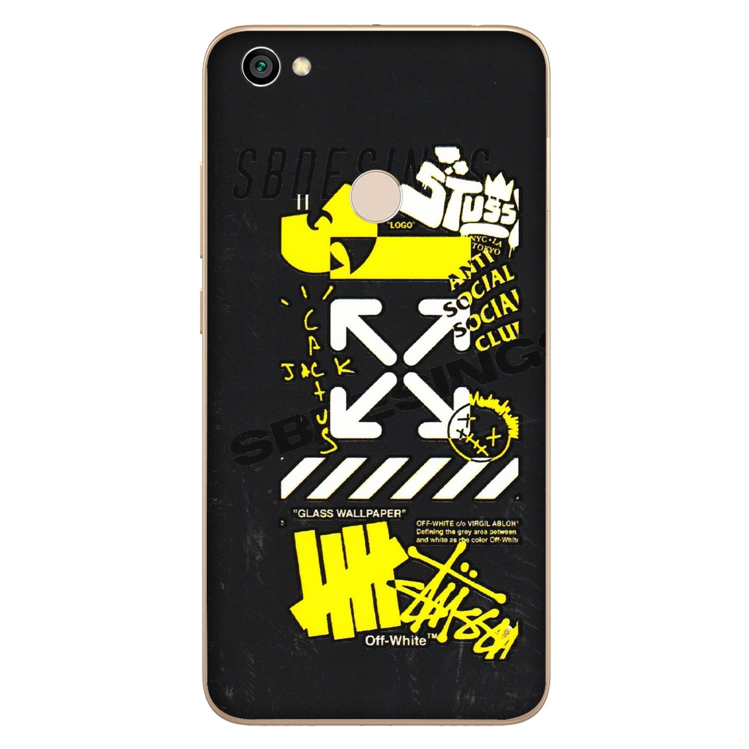 Xiaomi Redmi Phone Skins (All Models) - Anti Social Graffiti - 3D Embossed Finish (L-198) Redmi Y1
