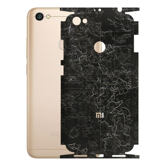 Xiaomi Redmi Phone Skins (All Models) - Black map Texture - 3D Embossed Finish (L-201) Redmi Y1