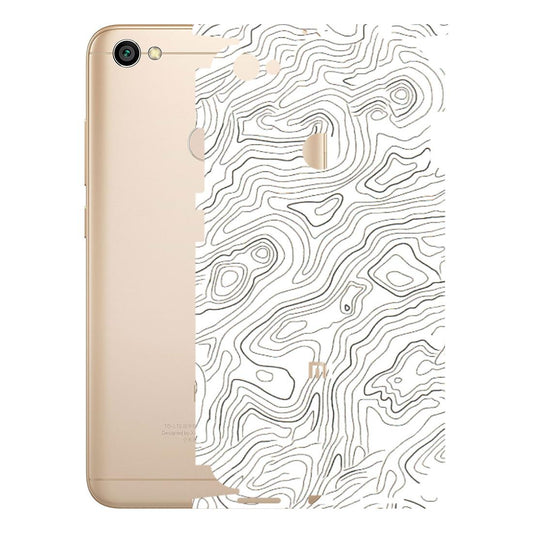 Xiaomi Redmi Phone Skins (All Models) - White Black Swirls - 3D Embossed Finish (L-219) Redmi Y1