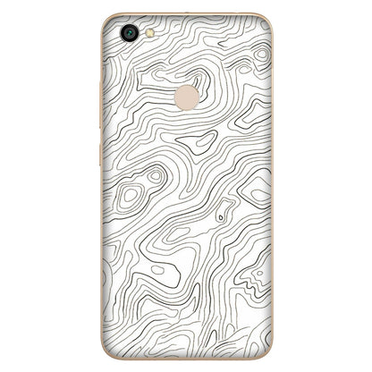 Xiaomi Redmi Phone Skins (All Models) - White Black Swirls - 3D Embossed Finish (L-219) Redmi Y1