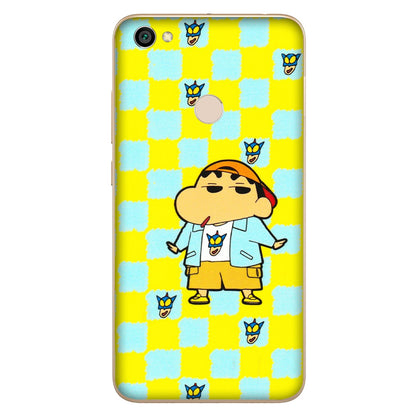 Xiaomi Redmi Phone Skins (All Models) - Yellow Blue Shinchan Cute - 3D Embossed Finish (L-221) Redmi Y1