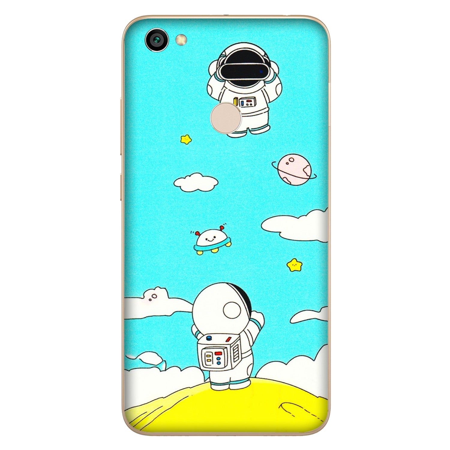 Xiaomi Redmi Phone Skins (All Models) - Blue Skies Astro Float - 3D Embossed Finish (L-230) Redmi Y1