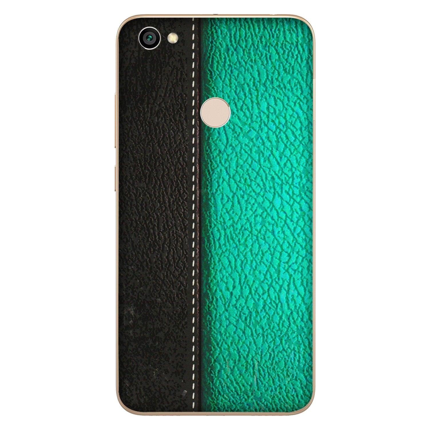 Xiaomi Redmi Phone Skins (All Models) - Black Green Dual  Leather Stich - 3D Embossed Finish (L-233) Redmi Y1