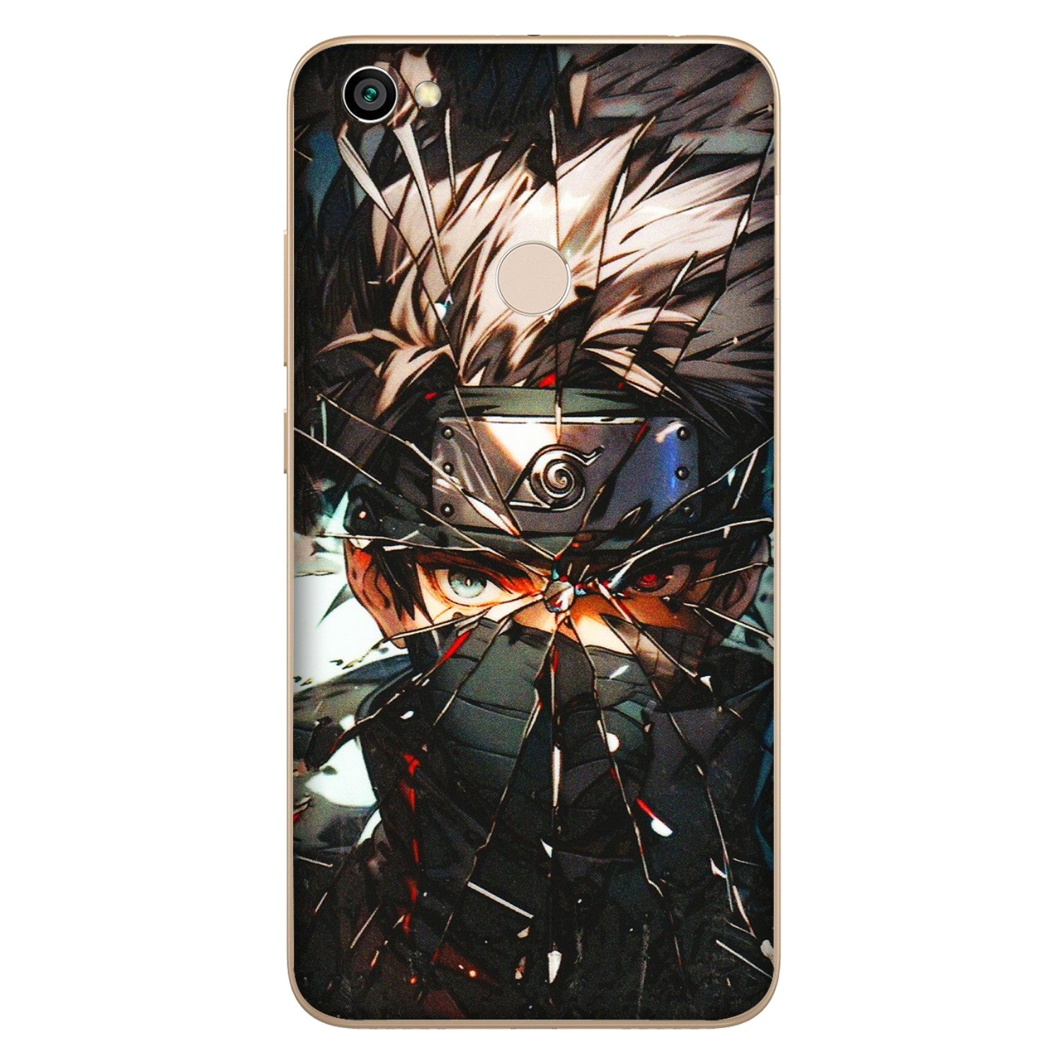 Xiaomi Redmi Phone Skins (All Models) - Kakashi Shattered Glass Effect - 3D Embossed Finish (L-237) Redmi Y1